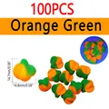 100pcs Orange Green