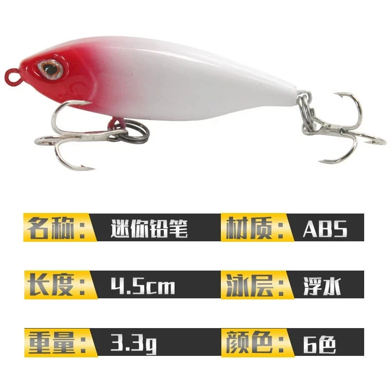 Micro lange afstand shot Mini Vissen Lokken Zinken Wobbler Harde Aas Zinkende Potlood Lokt voor Snoek Forel Wobblers Kunstaas fo - imagen 3