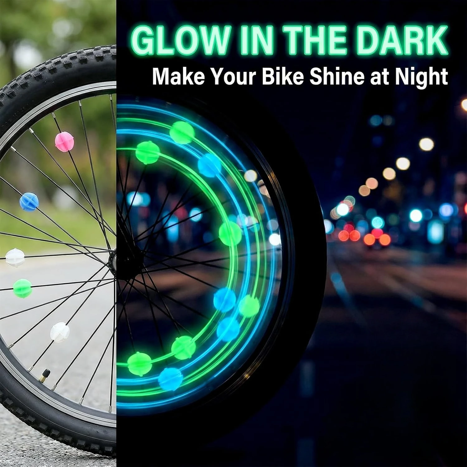Cuentas para radios de bicicleta – Plástico redondas y coloridas - imagen 4