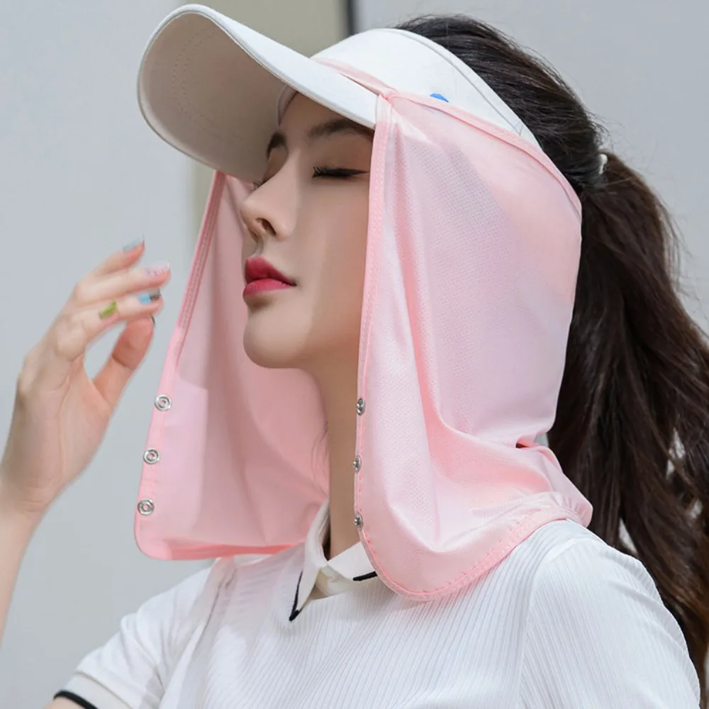 Mascarilla de protección solar de seda de hielo para deportes al aire libre, bufanda de secado rápido con protección UV, transpirable, UPF50 + - imagen 5