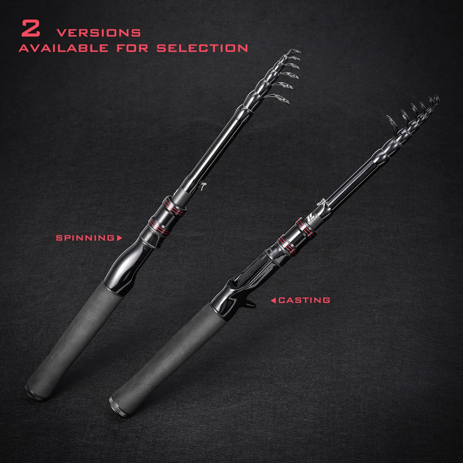 Caña de pescar de fundición, caña de pescar de carbono, pesca para acampar, 4-6 guías, tamaño compacto y doblado, caña de pescar de acción rápida - imagen 5