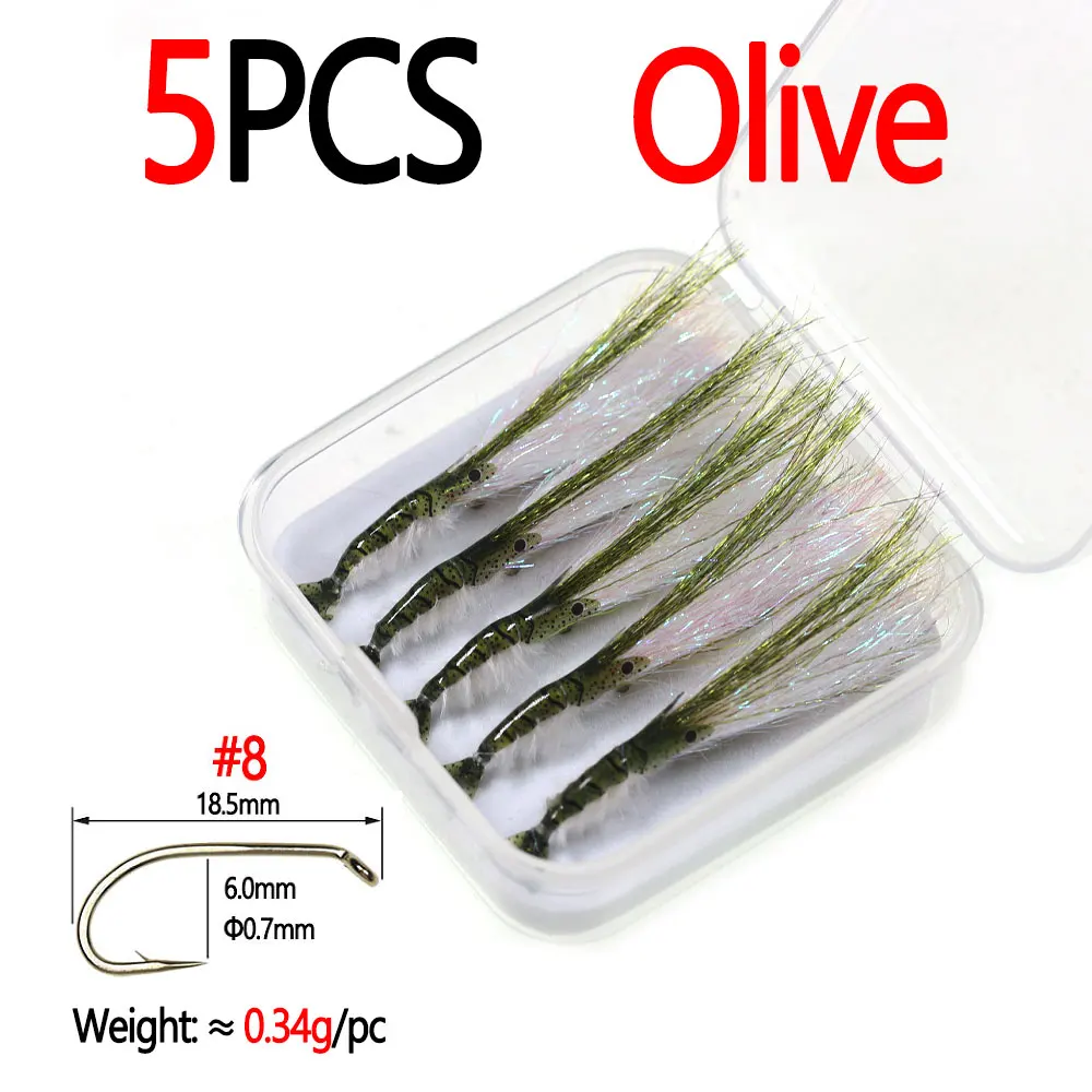 5pcs Olive Size 8