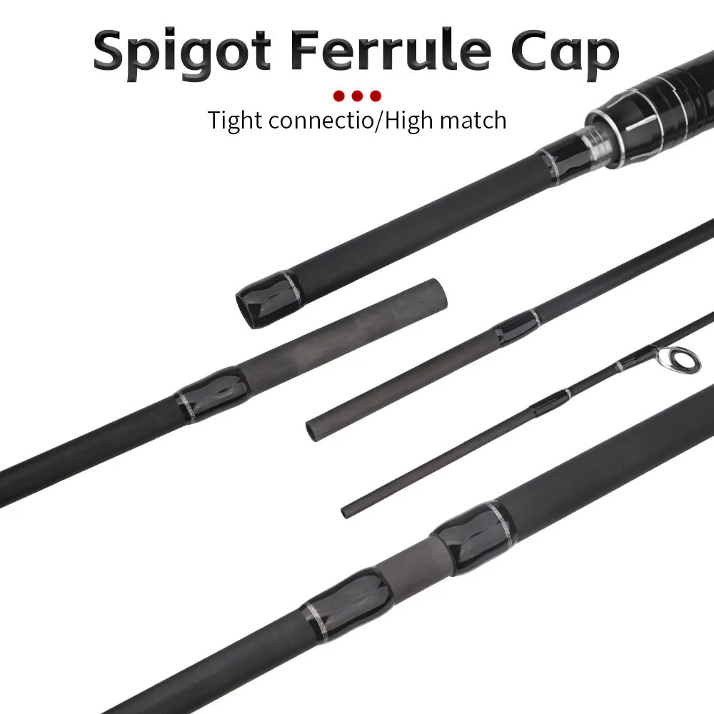 Caña de pescar portátil de carbono de 4 secciones, caña de pescar de fundición/Spinning, peso del señuelo de 10-25g, 180cm/210cm (70,87 in) - imagen 5