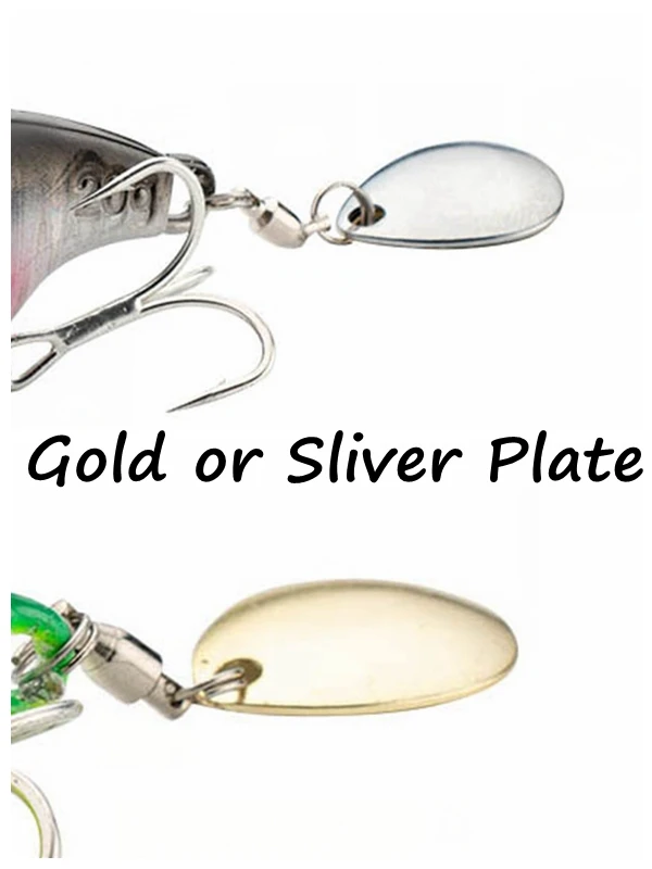 Señuelos de Pesca giratorios de Metal para trucha, cebos duros, aparejos de Pesca, VIB, 10g, 20g, 30g, 1 unidad - imagen 5