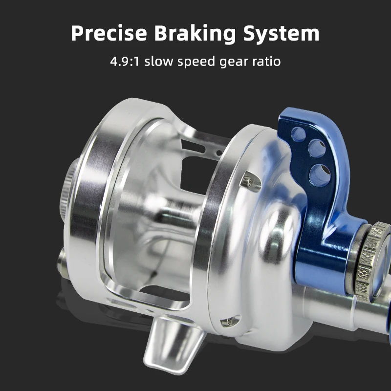 Tambor de rueda de placa de hierro de balanceo lento de metal completo TA300/500 mano izquierda objeto grande rueda de pesca de barco en alta mar 25KG rueda de pesca de mar