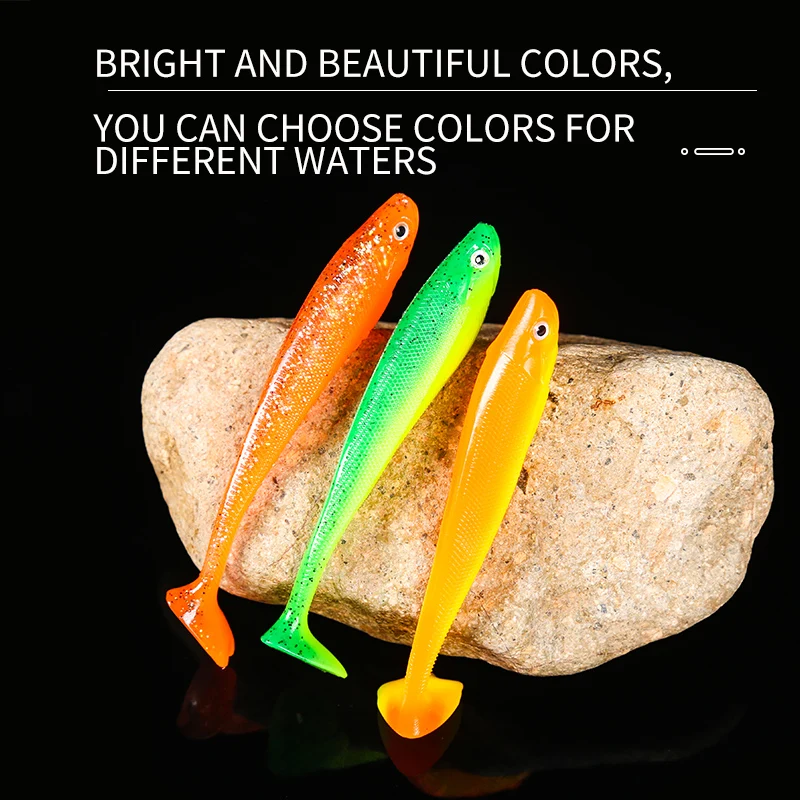 FSDZSO-señuelo de pesca suave, cebo de gusanos de silicona de 100mm y 120mm, cebos de goma artificiales para Lucio, pececillo, Wobblers, Swimbaits - imagen 5