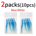 10pcs blue white