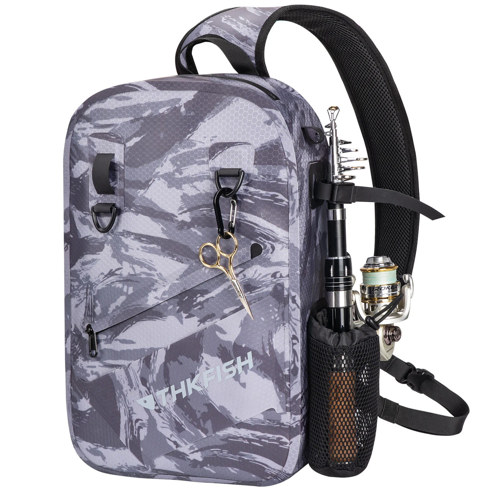 THKFISH Mochila impermeable pesca – Bolso hombro gran capacidad