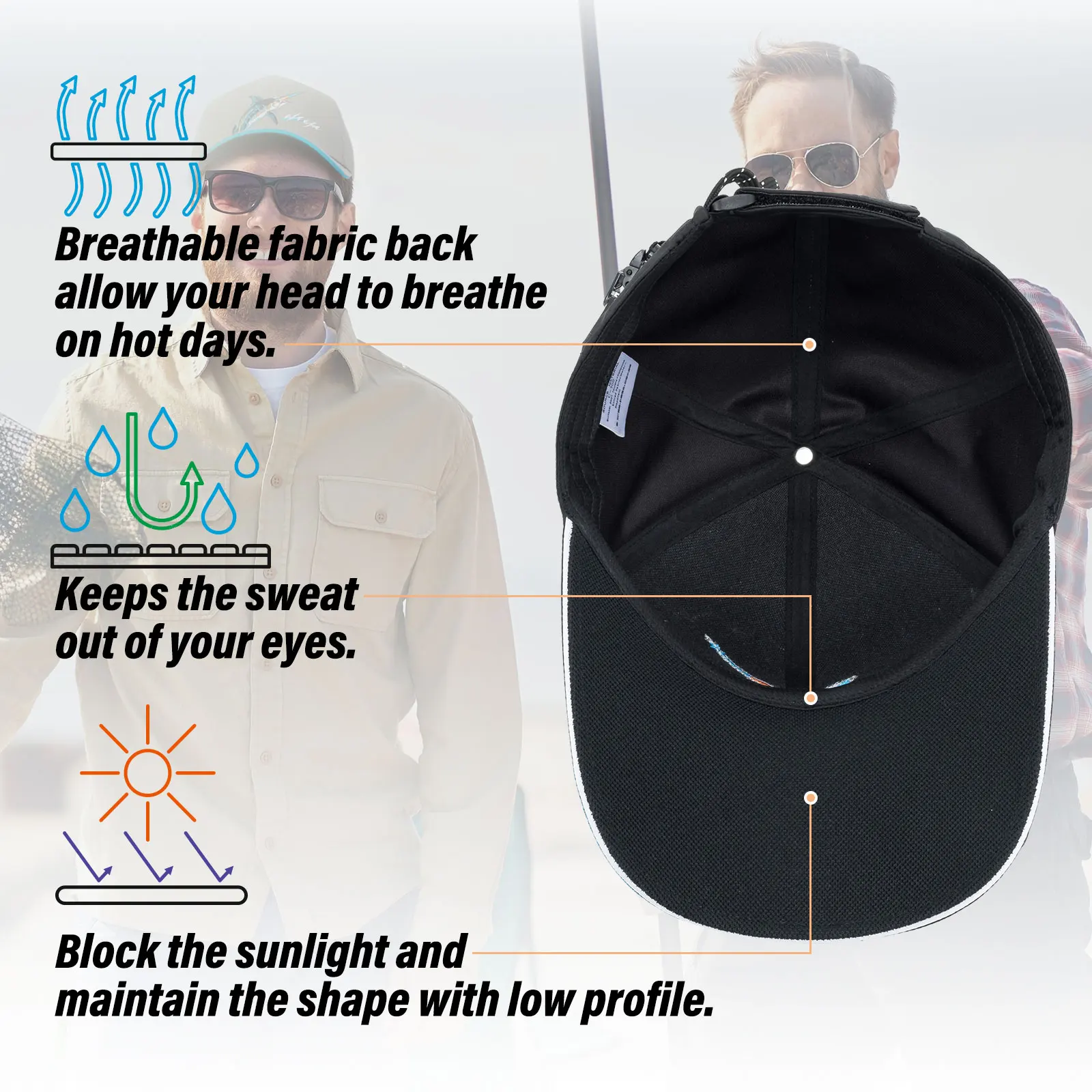 Sombrero de béisbol para hombre, gorra deportiva de algodón bordada, transpirable, ajustable, para exteriores, color negro y marrón, para verano - imagen 5