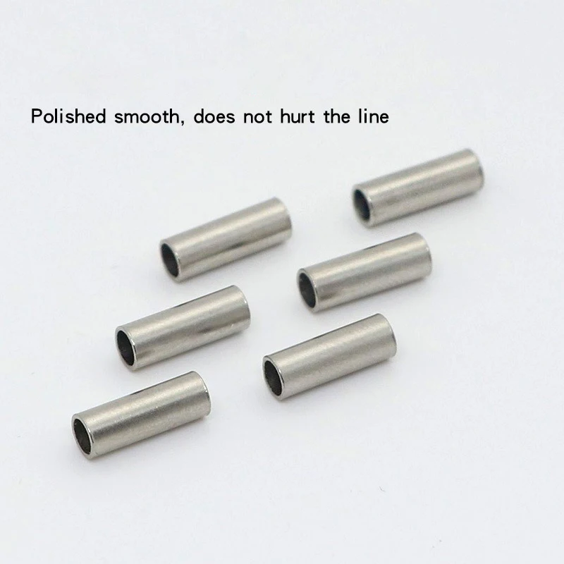 100 Uds. Conector de sedal de Pesca, accesorios de fijación, manga de engarzado, tubo de cobre, mangas de engarzado, accesorios de Pesca de carpa - imagen 2