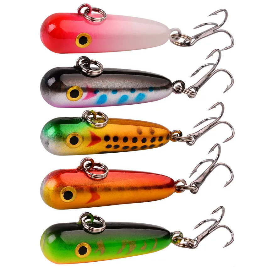 Señuelo de Pesca de lápiz de hundimiento, Mini cebo duro de plástico Artificial, aparejos de Pesca de trucha, 3cm, 2g, 5 piezas, nuevo - imagen 2