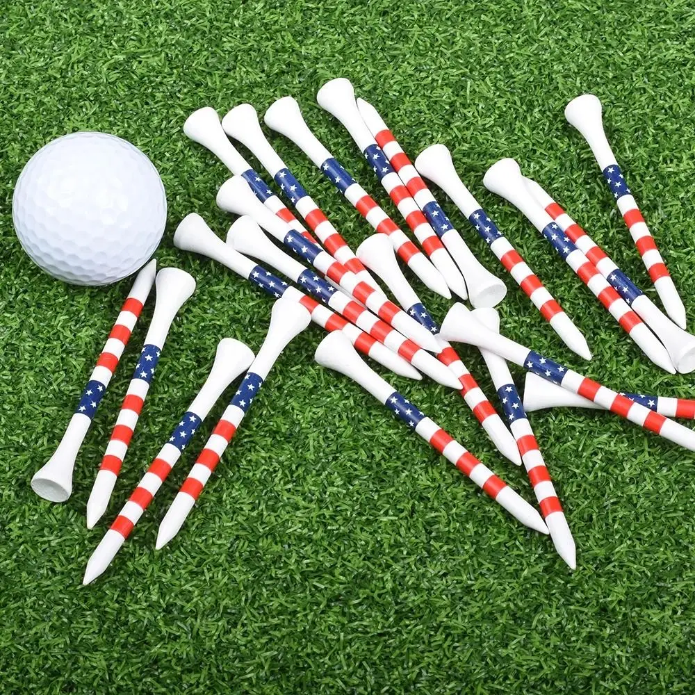 10 Uds. Tees de Golf de 70mm/83mm, camisetas de bambú a rayas de colores, reductores profesionales, reduce la fricción, unidades más largas de Golf, entrenamiento de Golf - imagen 3