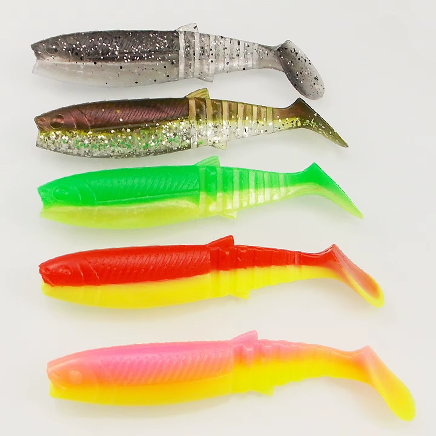 KESFISHING Cannibal 3-4 pulg Swimbait cebo silicona suave olor camaron - imagen 4
