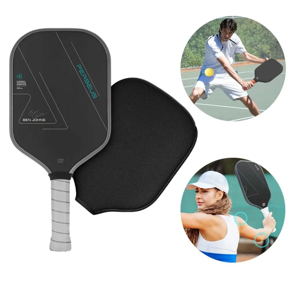 Paleta de Pickleball T700 de fibra de carbono cruda, raqueta aprobada por JUCIAO USAPA, superficie de fricción, agarre antideslizante con borde de espuma