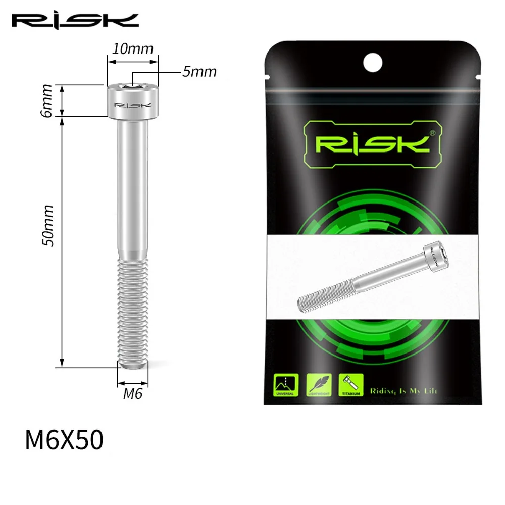 Tornillos titanio M6 cabeza cónica – Oro arcoíris para carrete pesca - imagen 3