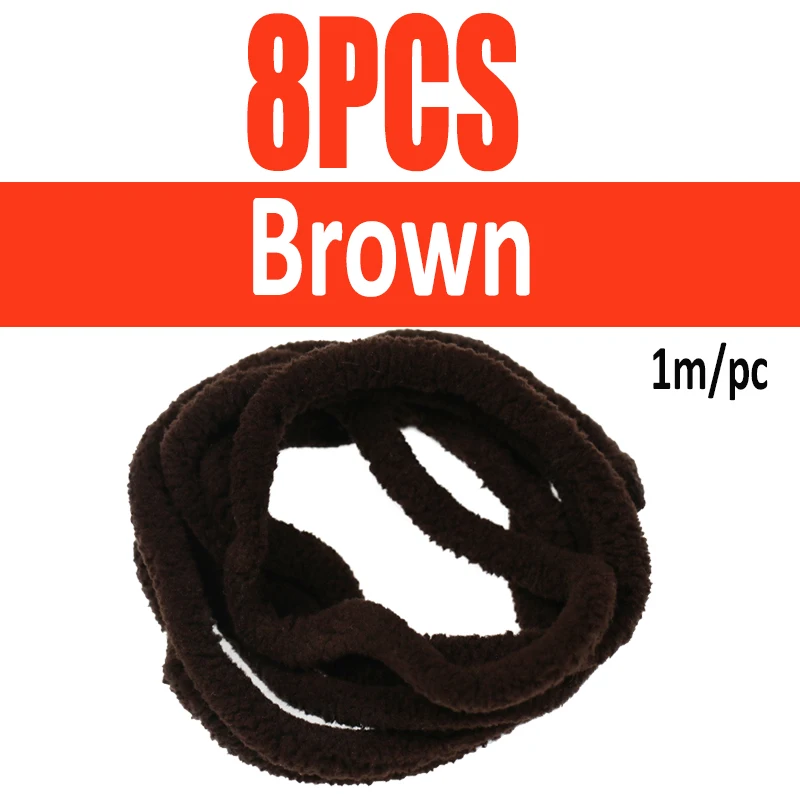 8pcs Brown