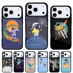 Funda iPhone Astronauta Estrellas – 16e 15 14 13 12 11 Pro Max