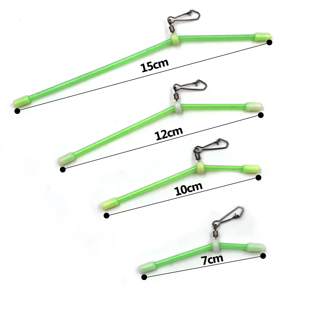 MNFT-soporte de equilibrio de tubo luminoso de plástico para pesca en el mar, 12 Uds., enlace a presión rodante blanco, aparejos de pesca antienredos - imagen 5