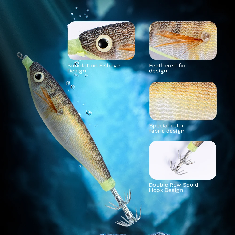 Potera Luminiscente Jig Calamar con Anzuelo para Pesca en Mar - imagen 3