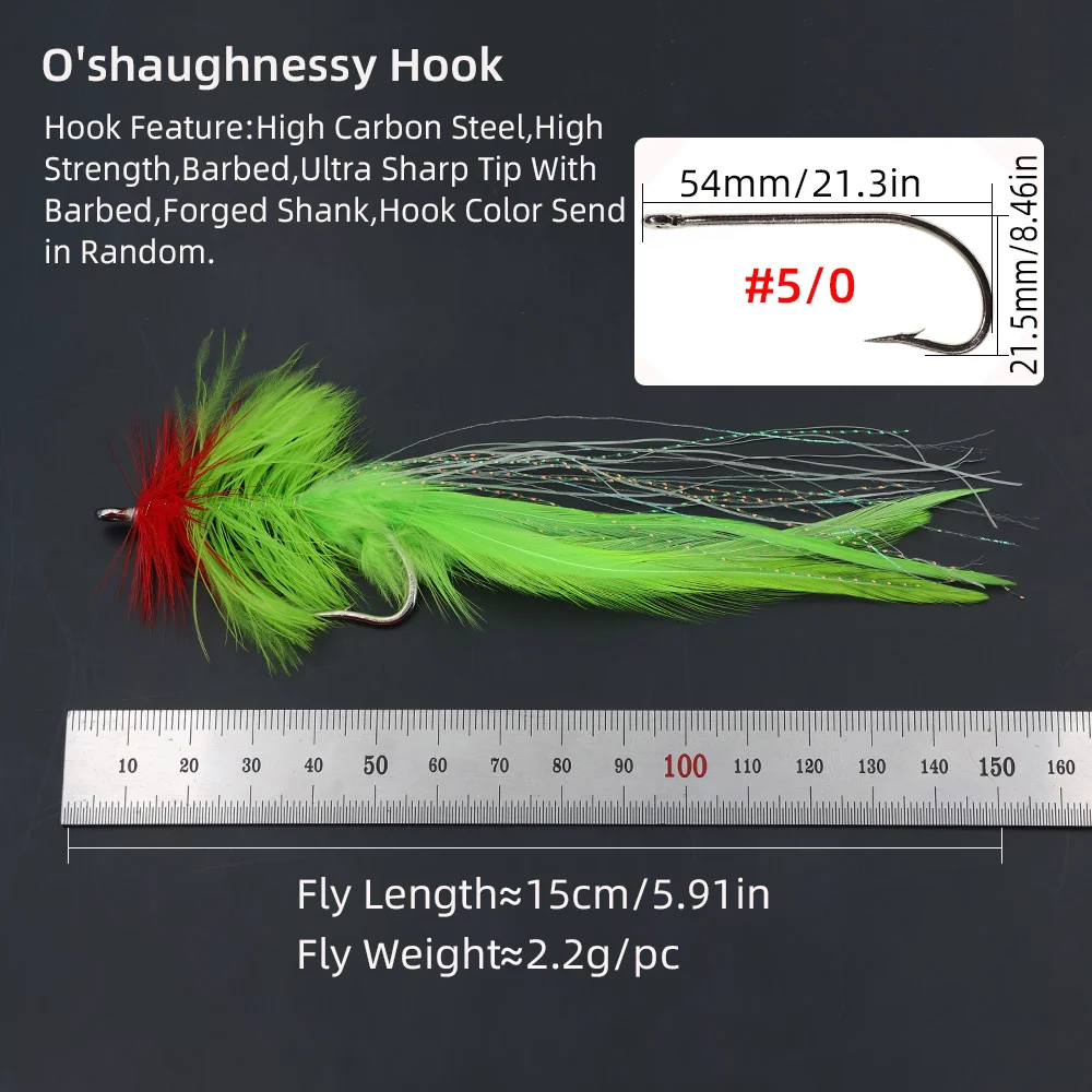Anzuelo mosca streamer Wifreo con púas para trucha y bass - imagen 3