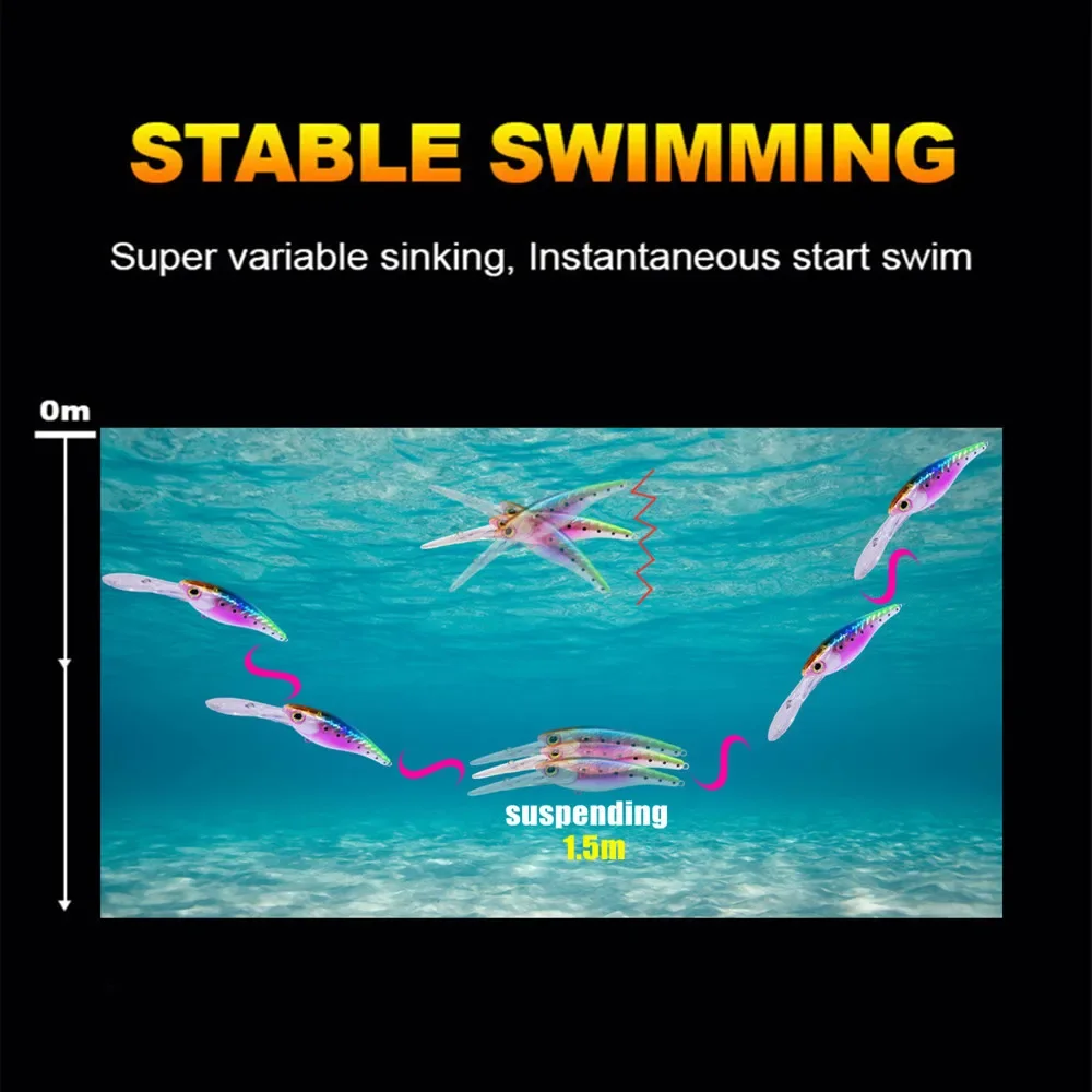 GREENSPIDER-anzuelo flotante suspendido, cebo duro Artificial de buceo profundo, señuelo de pesca de invierno para Lucio Prech, productos de pesca de trucha, 10g - imagen 4