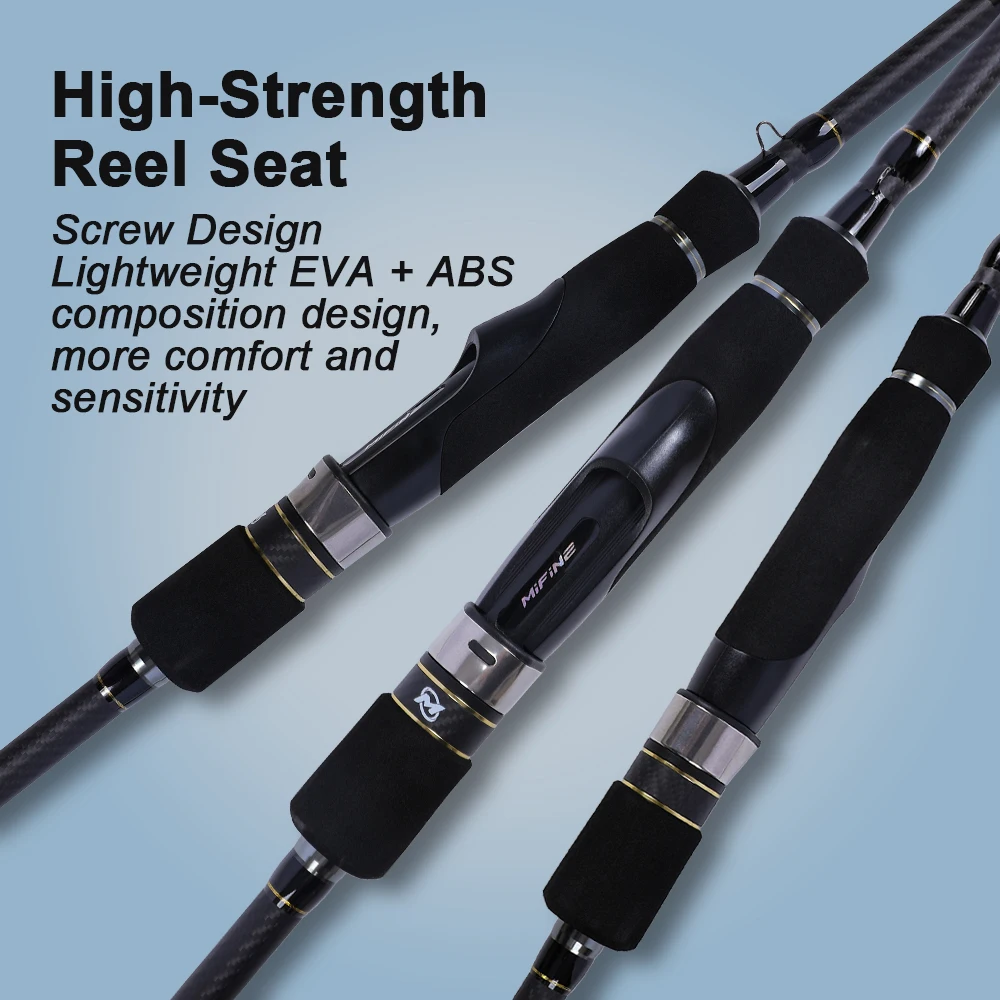 MIFINE JIG TRAINING SPIN caña giratoria peso del señuelo 3-14g/5-21G/ 7-28g/10-42g/12-56g/20-85g caña de pescar para Lucio punta hueca rápida - imagen 4