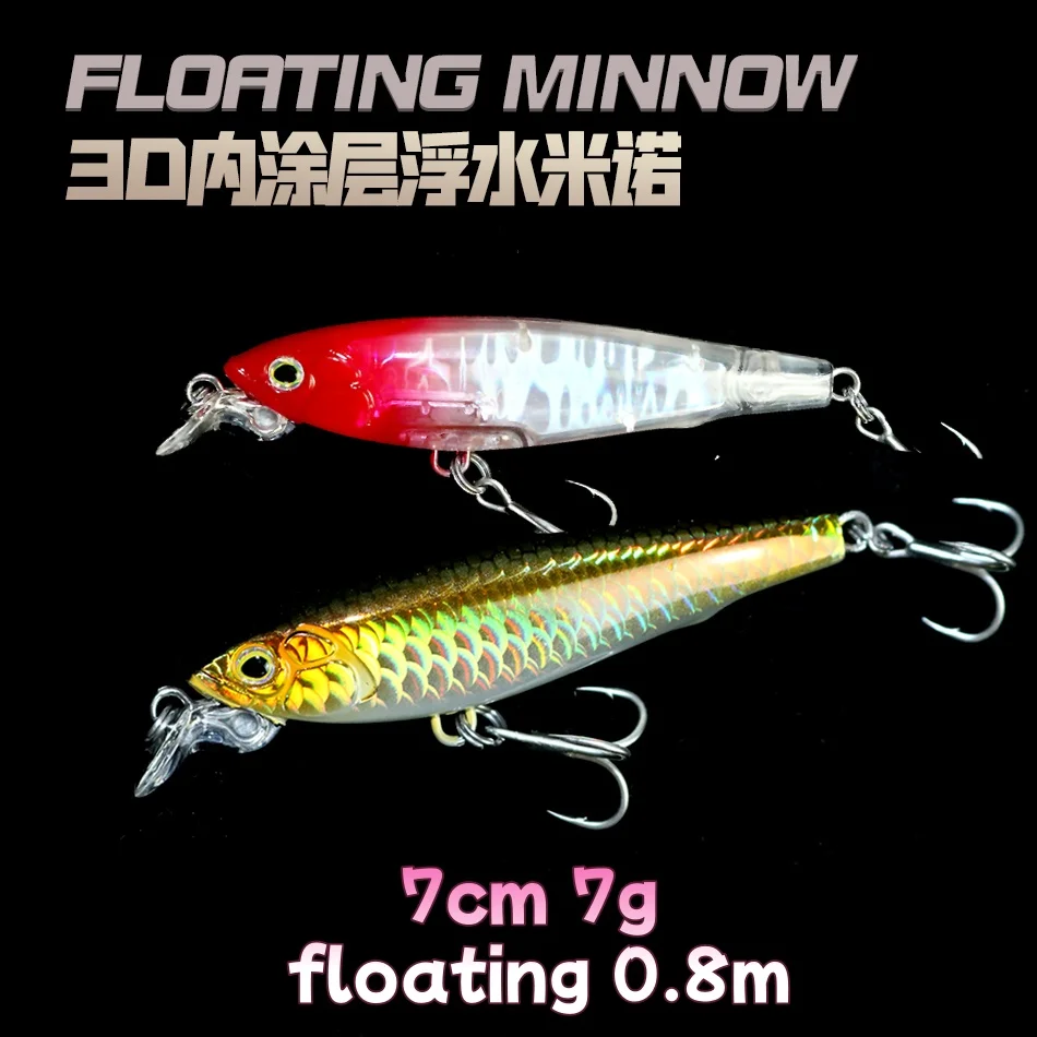 Señuelo Minnow Flotante Swolfy 7cm – Agua Salada - imagen 2