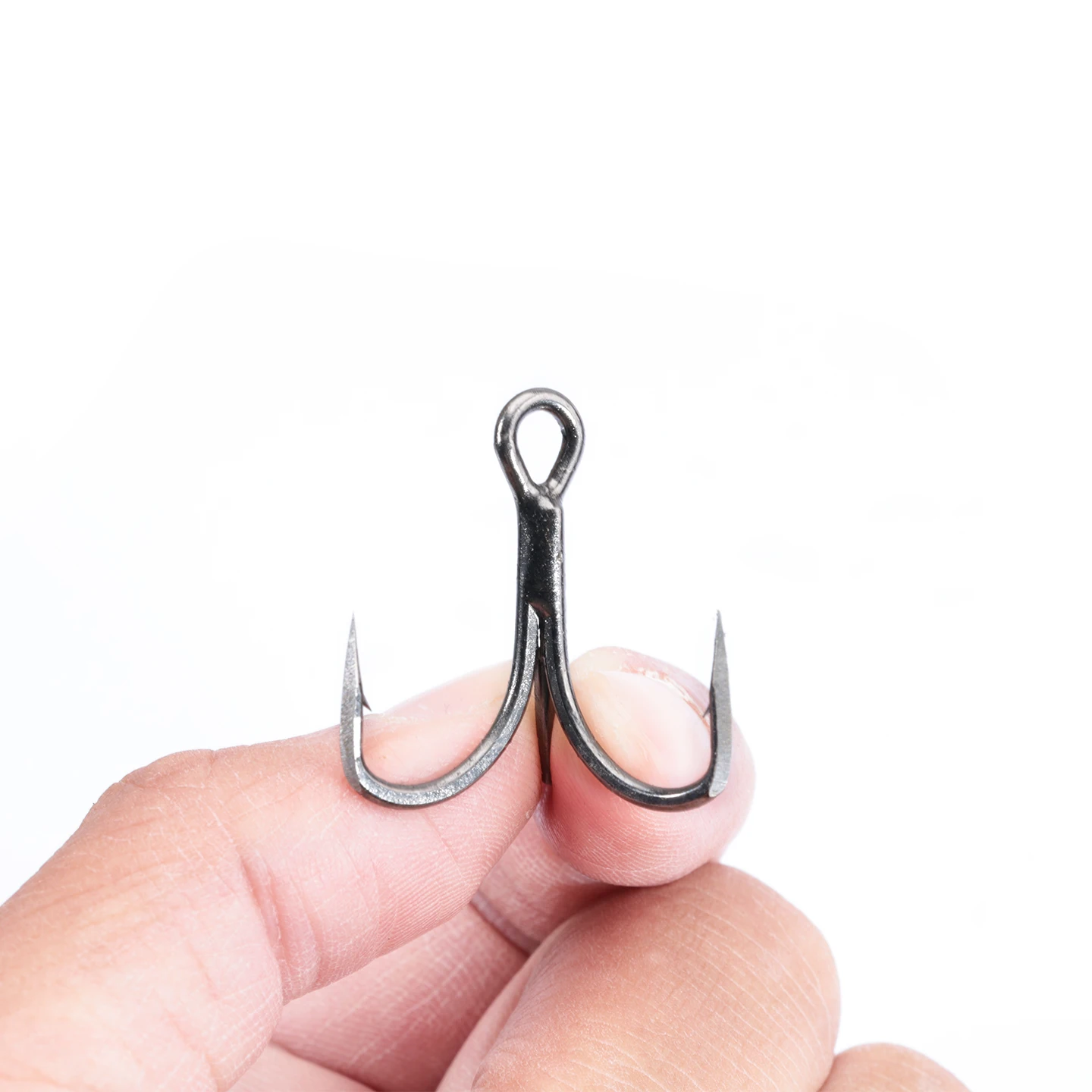 New10pcs 6066 gancho triple de hoja 4x fuerte súper afilado 3/0-8 # Aparejos de pesca con anzuelos triples de mar de acero de aleación antioxidante - imagen 5