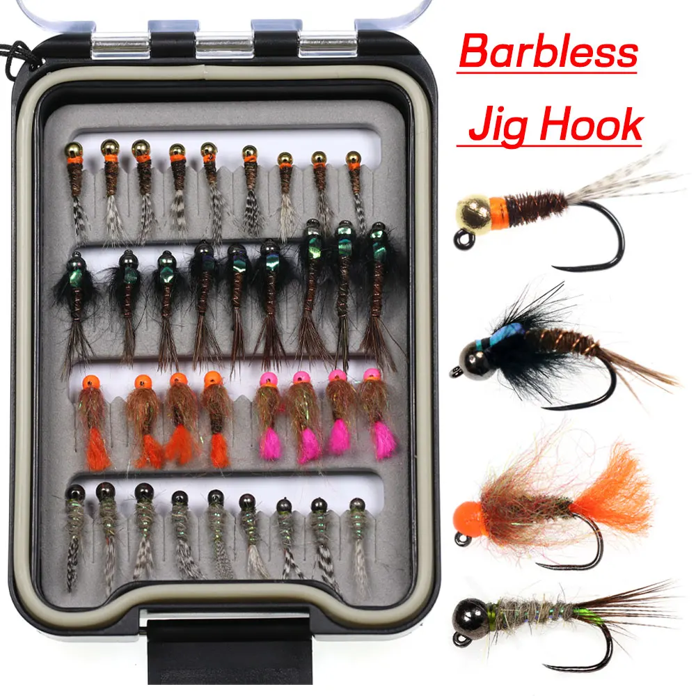 Bimoo Ninfas Jig Bead Head sin púas – Hundimiento rápido - imagen 3