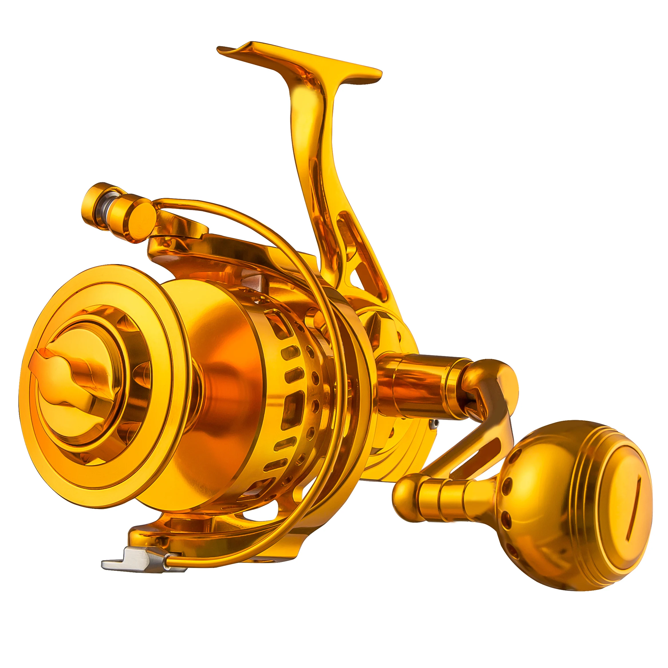 Carrete de pesca giratorio de METAL grande, 35kg o 77lb, potencia de arrastre, 7000, barco de juego grande de agua salada y húmeda, pesca en superficie en offshore - imagen 2