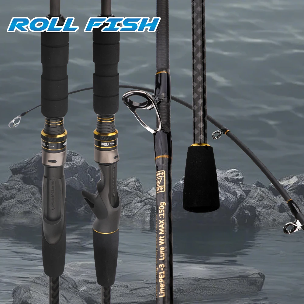 ROLLFISH Ocean Boat Caña de jigging lenta para lubina – Fibra carbono - imagen 5