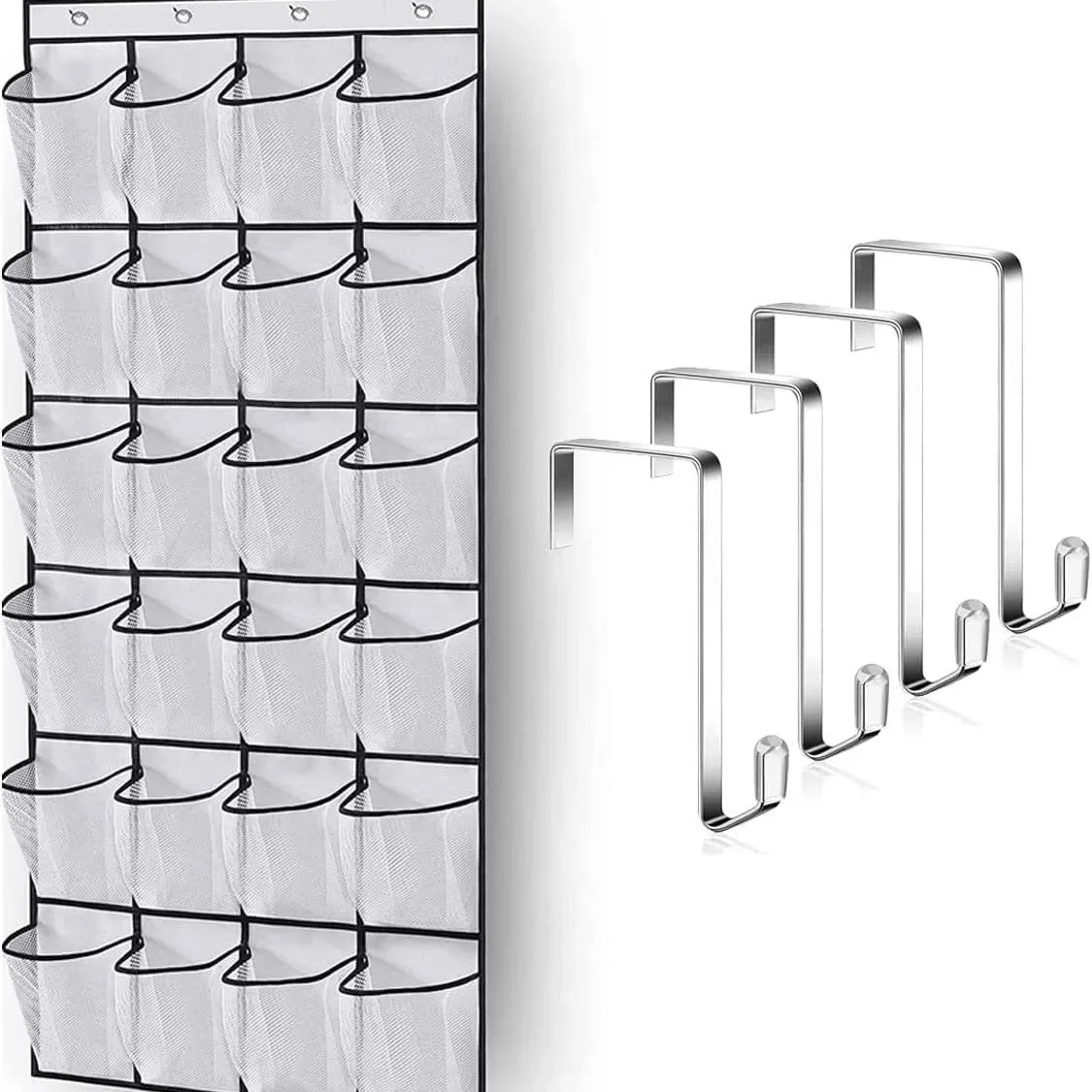 Organizadores colgantes de almacenamiento, bolsa de almacenamiento plegable, organizador de zapatos, juguetes, 35 bolsas de malla grandes, armario de ropa, organización del hogar, 1 Uds. - imagen 2