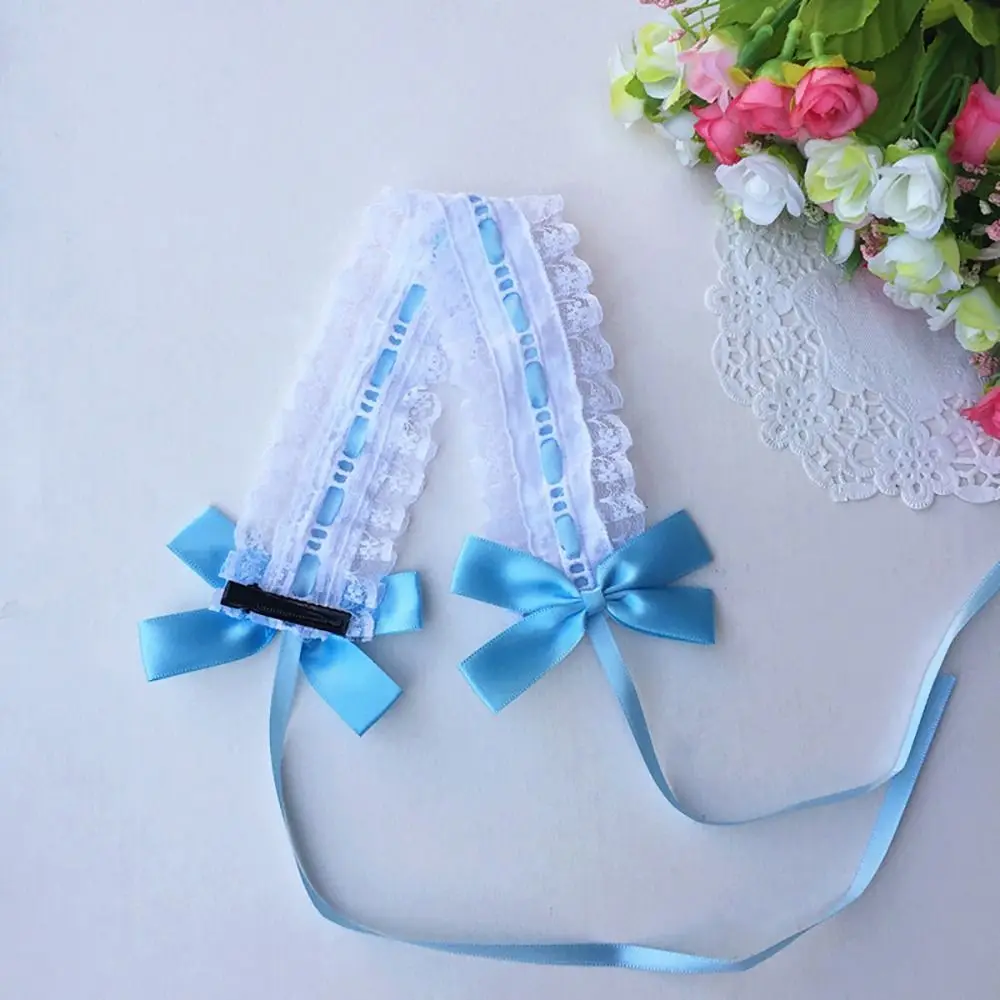 Diadema creativa Multicolor de Lolita con Clips, accesorios para el cabello, cinta con lazo, diadema de encaje dulce bonita de Lolita para mujer - imagen 2