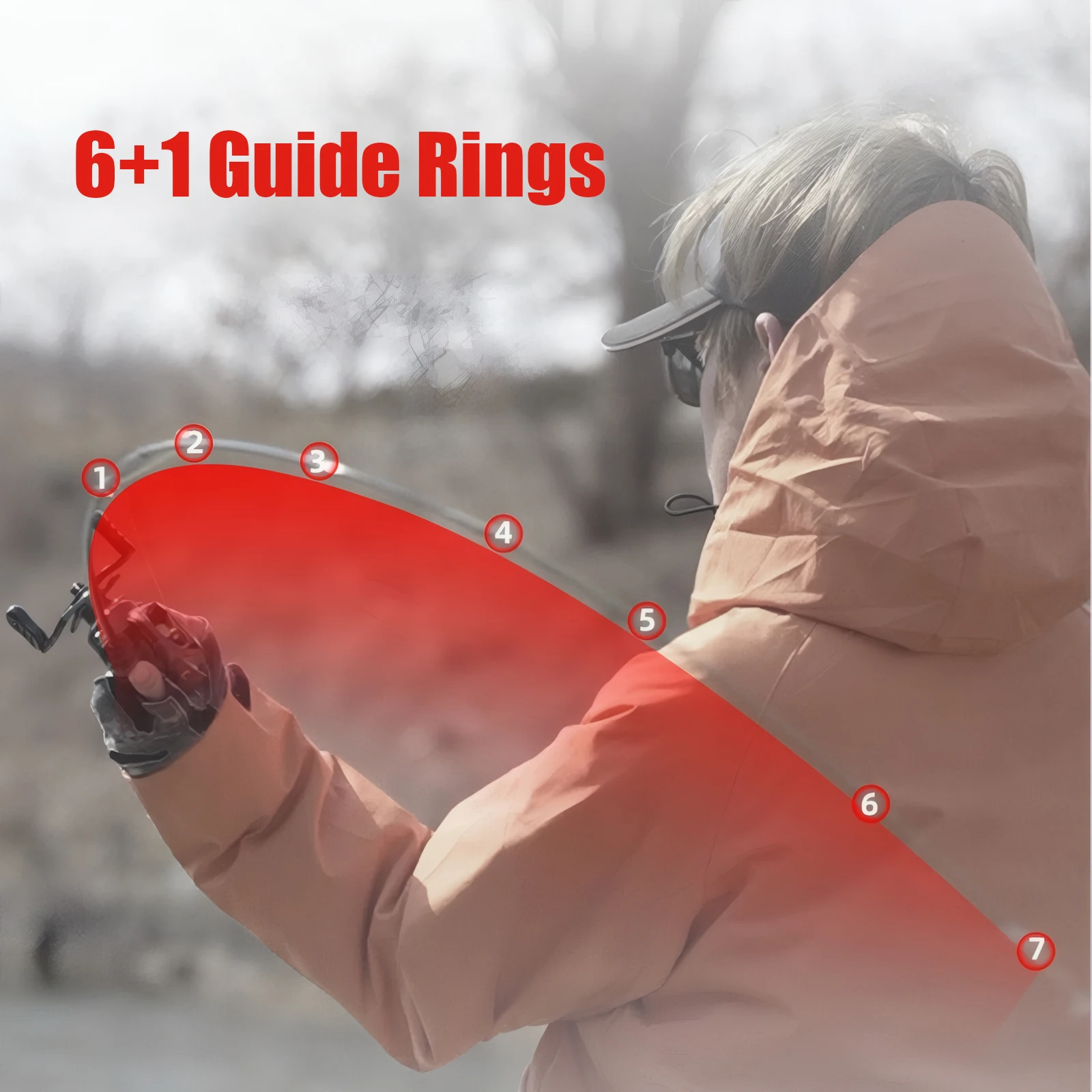 Accesorios para caña de pescar con señuelo de anillo guía FUJI, caña de cebo giratoria ultraligera de fibra de carbono, aparejos de caña de pescar para trucha y carpa - imagen 5