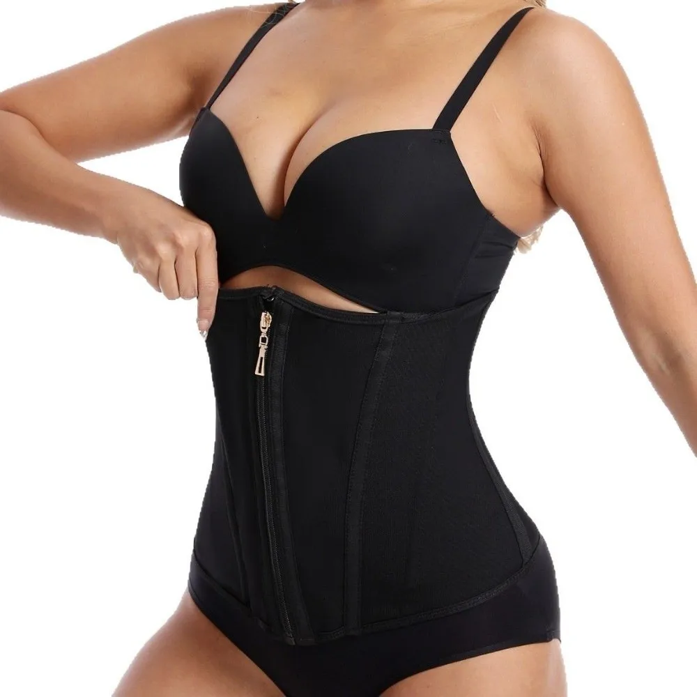 Ropa moldeadora deportiva de calidad para mujer, ropa moldeadora de cuerpo, soporte para espalda, entrenador de cintura con cremallera, sello de cintura, cinturón para carpeta de Abdomen - imagen 2