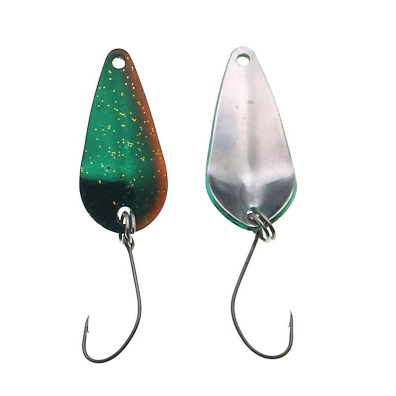 Aparejos de pesca de 6 unids/lote y 3g, señuelo de cuchara de Metal, anzuelo afilado, señuelo de lentejuelas duras, cebo giratorio de agua dulce, cucharas - imagen 3