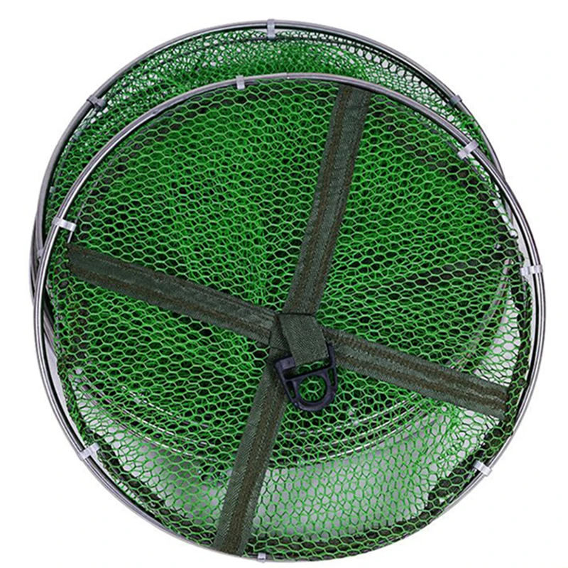 Red de pesca plegable, bolsa de almacenamiento temporal de bolsillo de inmersión para peces vivos con equipo de pesca doble Staietitive Fishing - imagen 4