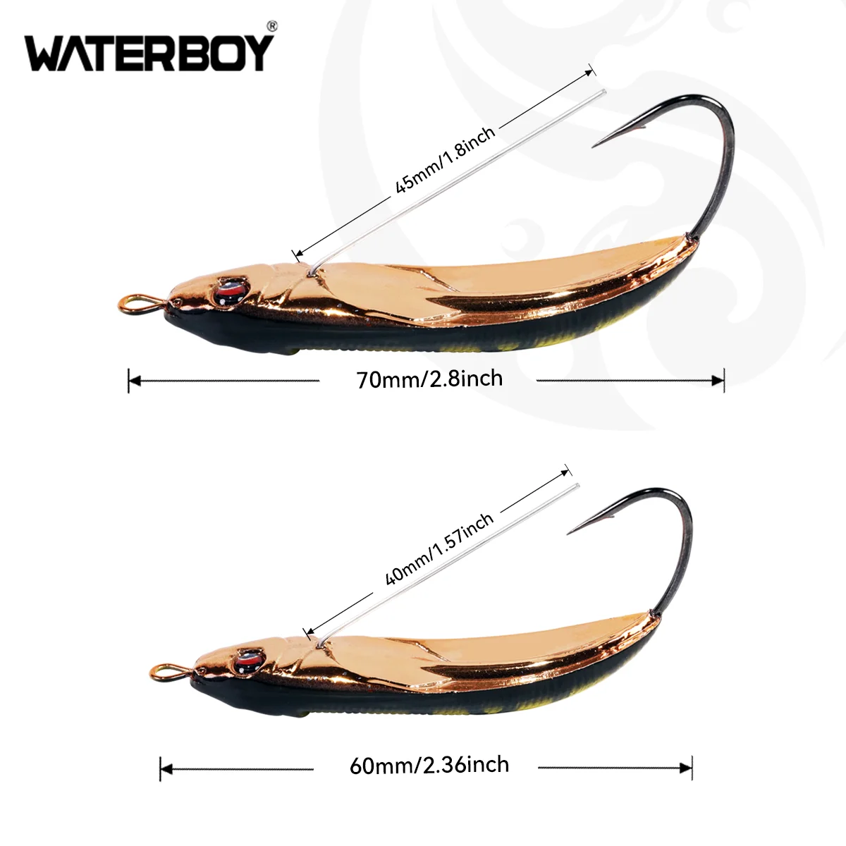 Cuchara WATERBOY sin malezas – Señuelo para pesca deportiva - imagen 2