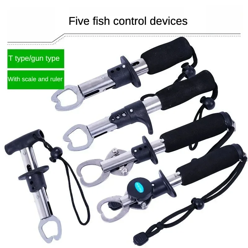 Alicates de agarre de pescado de acero inoxidable en caja, con escala y regla, mango recto, señuelo, gancho de captura - imagen 5