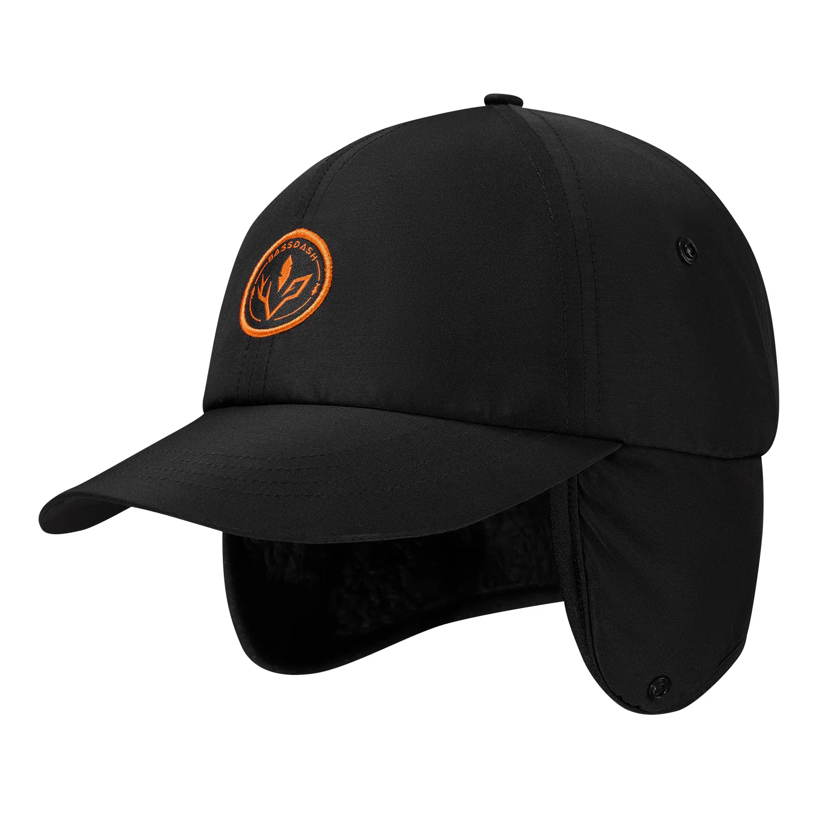 BASSDASH Gorro cálido con forro polar con orejeras, gorro deportivo de béisbol resistente al agua y al viento para invierno, para caza, senderismo y pesca - imagen 2