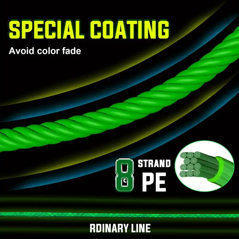 PAZA-sedal de Pesca trenzado colorido, 8 hebras, 300M, 100M, tejido de PE japonés, multifilamento, Pesca de carpa, Angeln, herramientas de alambre para agua salada - imagen 4