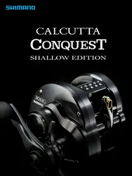 Shimano Origin 24 Calcuta Conquest carrete de tambor de edición poco profunda, Baitcasting carrete de pesca, CQ 30HG/31HG para perca grande, lubina de mar