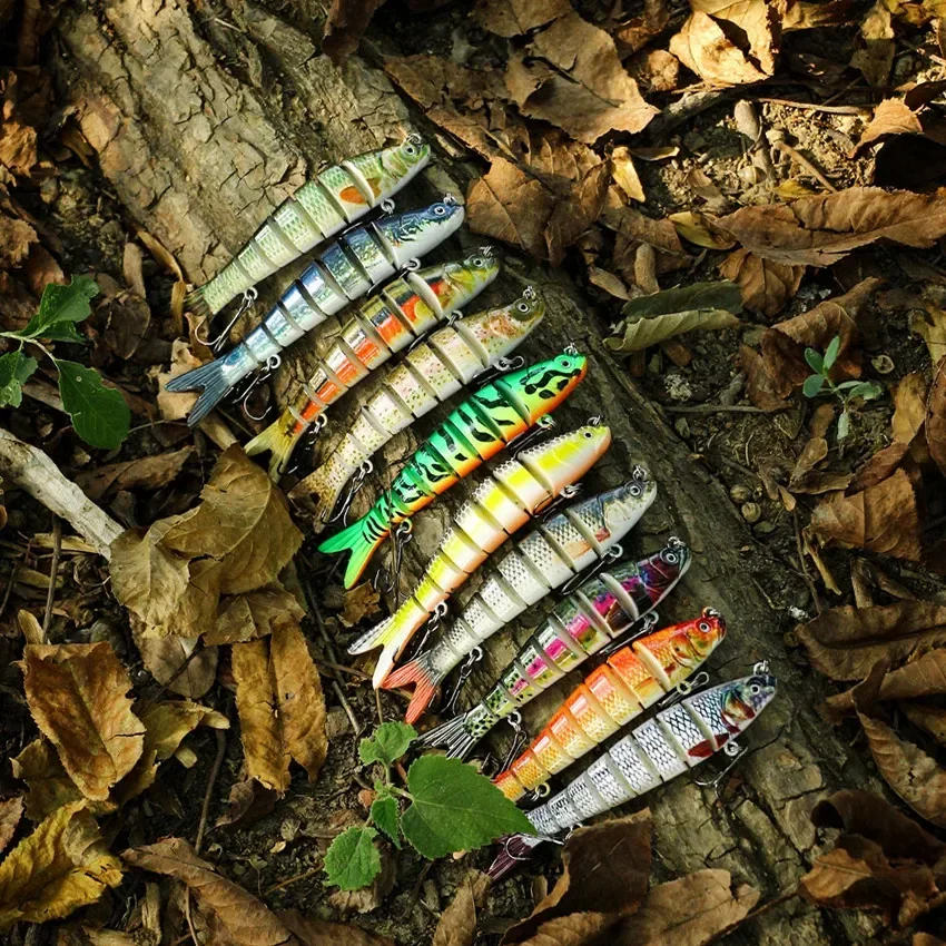 Wobblers de Lucio para pesca, cebo Artificial duro multiarticulado, Crankbait, aparejos de pesca realistas, 10cm/11,5 cm - imagen 2