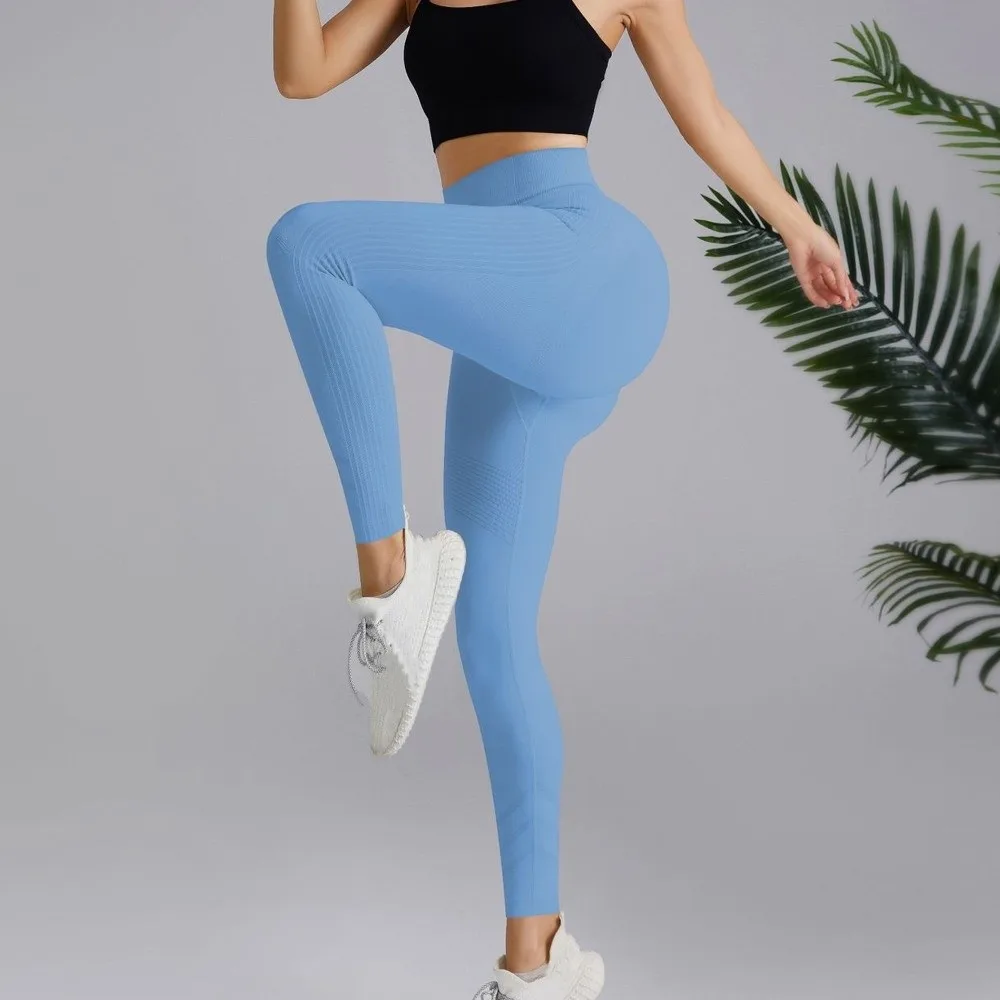 Leggings de yoga sin costuras cintura alta elásticos fitness - imagen 3