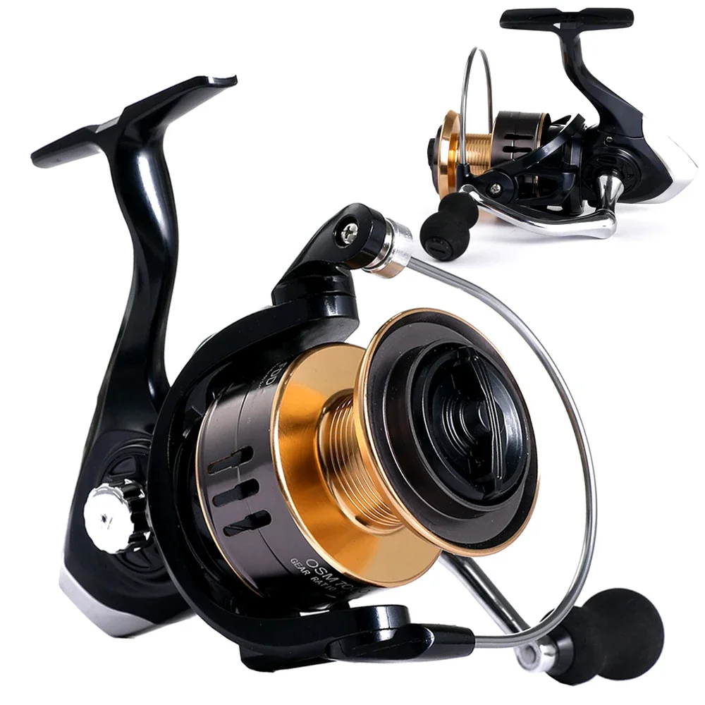 Carrete de pesca giratorio profesional ultraligero 2000 ~ 7000 5,2: 1 Ratio de engranaje 17,6LB Max Drag carrete de Metal para agua dulce y salada - imagen 5