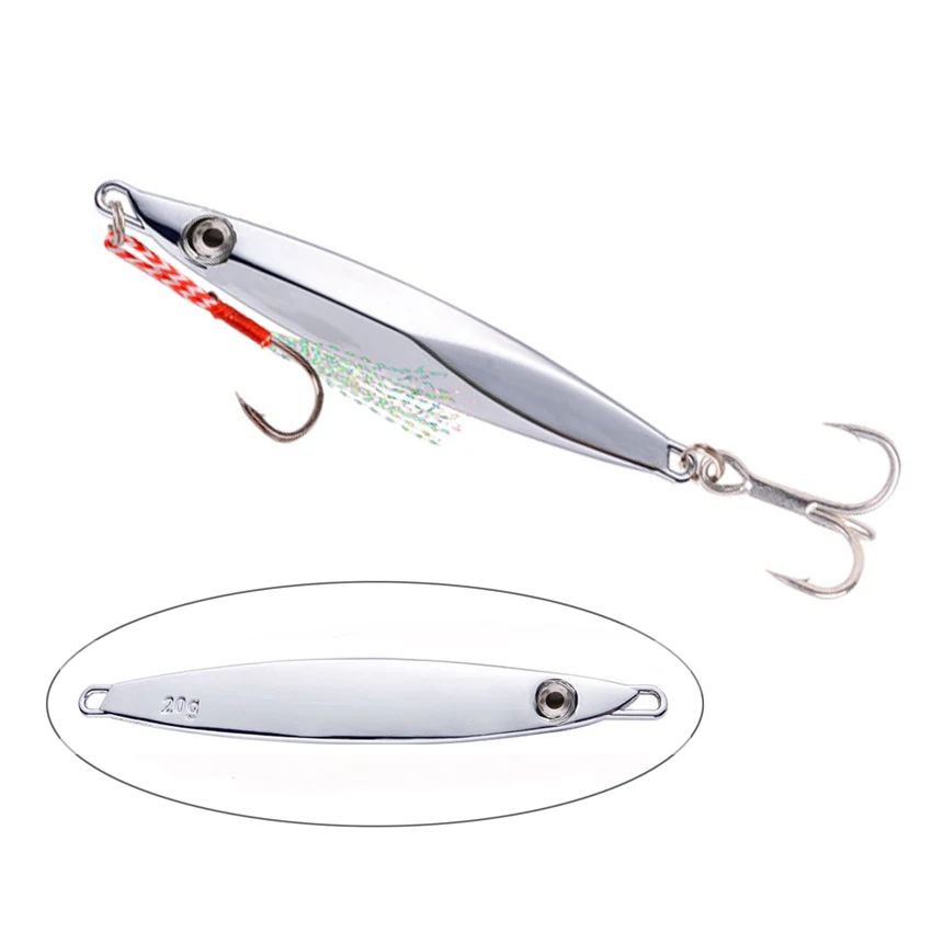 Juego de cebos de Pesca de Mar, 12 piezas, Color plateado, 30g40g60g80g100g, Señuelos de Pesca de fundición a tierra, cebos Jigging, cebos artificiales de lubina Wobbler - imagen 5