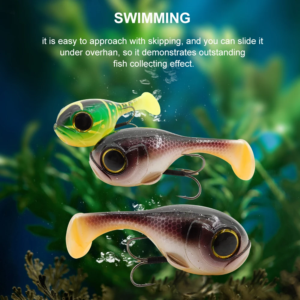 KESFISHING-señuelo suave Balloonfish de 82mm, 1 piezas, cebo de silicona Artificial de alta calidad, aparejos de pesca - imagen 2