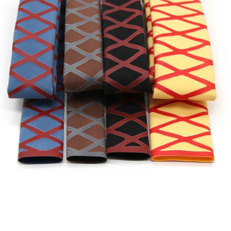 Tubo termorretráctil antideslizante de 1 metro, aislamiento de colores dobles, protección impermeable, envoltura de caña de pescar antideslizante - imagen 4