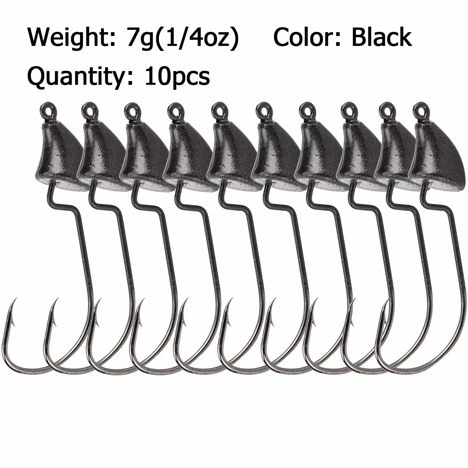 10pcs 7g black