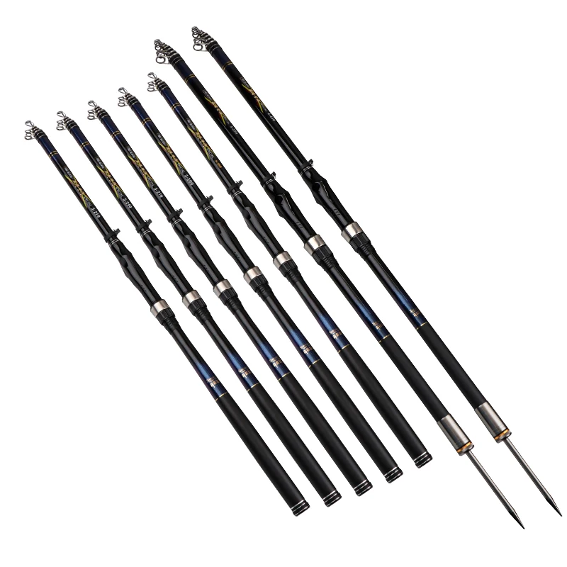 Caña de pescar telescópica ultraligera, giratoria, alimentador de carpa, Roca, duro, alto carbono, 2m3m4m5m - imagen 5